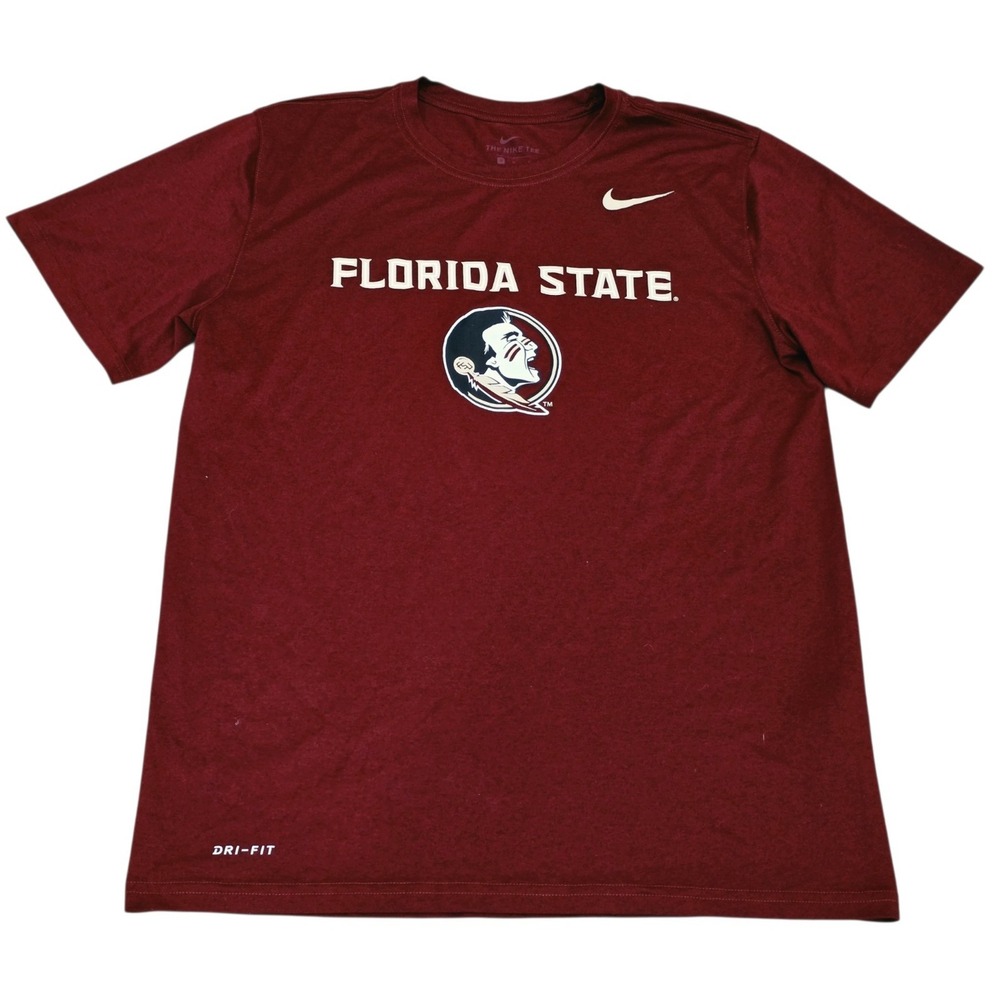Nike Florida State Seminoles T-Shirt Men's M Garnet Dri-FIT FSU NCAA Football